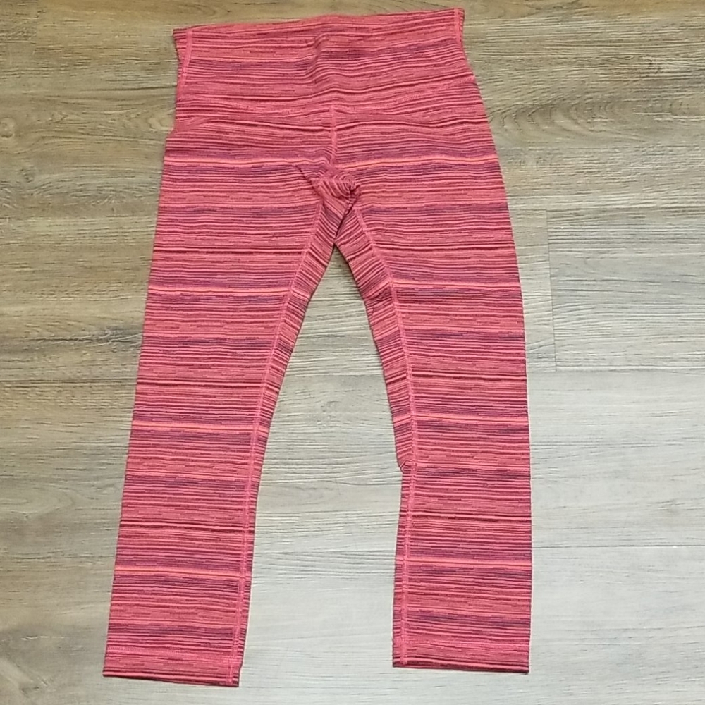Lululemon Wunder Under Striped Crops